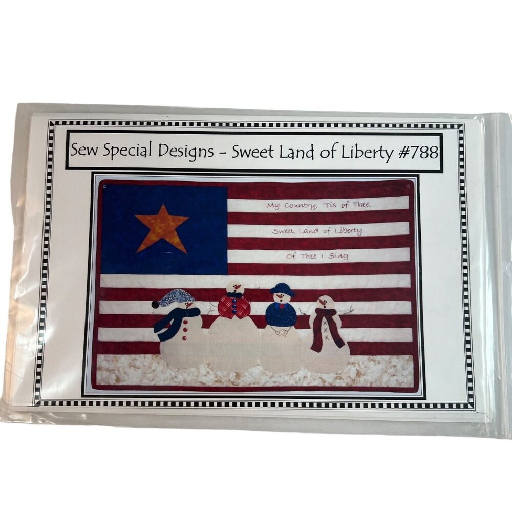 Sew Special Designs Sweet Land Of Liberty Quilt Applique 23x35 Joni Pike UNCUT